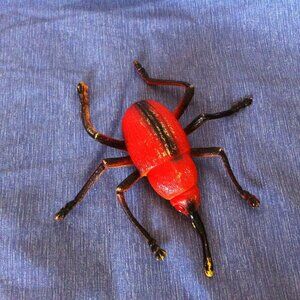Red Plastic Beetle 7" Insect Toy